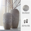 Ashley Dimitra 2 Piece Ceramic Vase Set in Brown and Cream