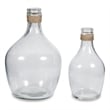 Ashley Furniture Marcin 2 Piece Glass and Rope Vase Set in Clear