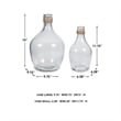 Ashley Furniture Marcin 2 Piece Glass and Rope Vase Set in Clear