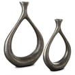 Ashley Dimaia 2 Piece Metal Vase Set in Antique Silver