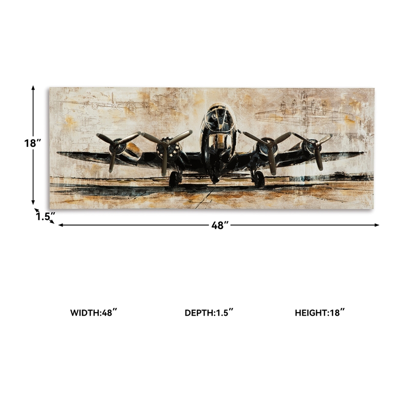 Ashley Kalene Wrapped Canvas Wall Painting in Brown and Black