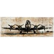 Ashley Kalene Wrapped Canvas Wall Painting in Brown and Black