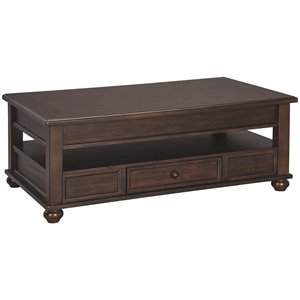 ashley furniture barilanni lift top coffee table in rich dark brown
