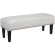Ashley Beauland Bench with Nailhead Trim in Oatmeal