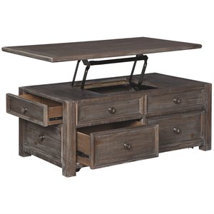 ashley furniture wyndahl lift top coffee table in rustic brown