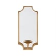 Ashley Dumi Metal and Mirrored Glass Wall Sconce Candle Holder in Gold