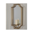 Ashley Dumi Metal and Mirrored Glass Wall Sconce Candle Holder in Gold