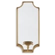 Ashley Dumi Metal and Mirrored Glass Wall Sconce Candle Holder in Gold