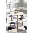 Signature Design by Ashley Chadton Marble Top Accent Table in White and Gold