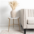 Signature Design by Ashley Chadton Marble Top Accent Table in White and Gold