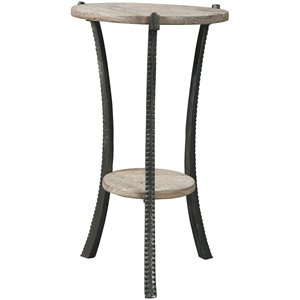 ashley enderton accent end table in whitewash and pewter