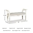 Ashley Realyn Tufted Bench with Scrolled Arm in Antique White