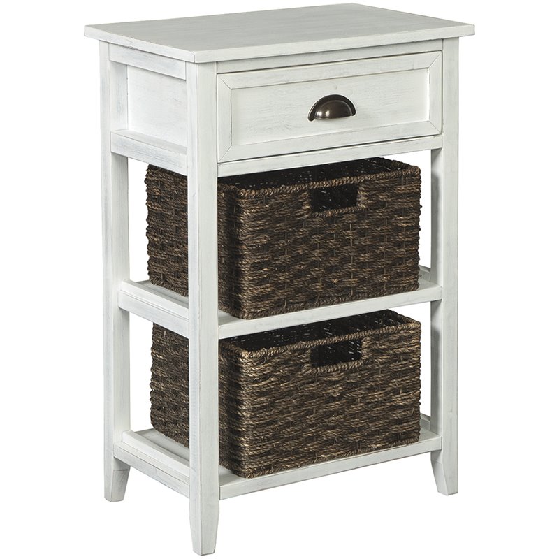 Ashley Oslember 1 Drawer End Table in Antique White