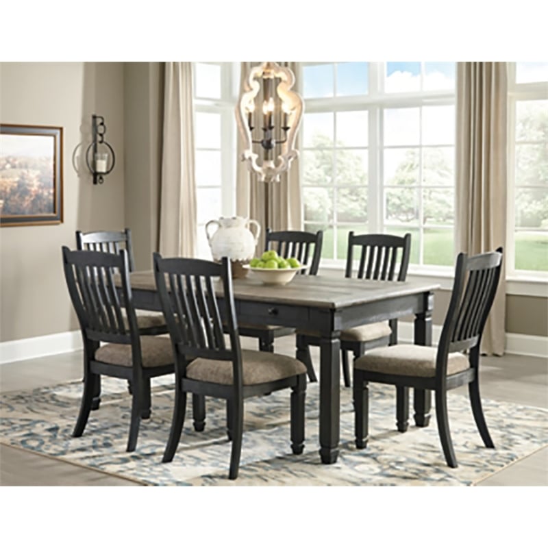Signature Design by Ashley Tyler Creek Storage Dining Table in Black and Gray