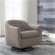 Signature Design by Ashley Upshur Tufted Swivel Glider in Taupe