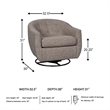 Signature Design by Ashley Upshur Tufted Swivel Glider in Taupe