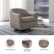 Signature Design by Ashley Upshur Tufted Swivel Glider in Taupe