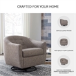 Signature Design by Ashley Upshur Tufted Swivel Glider in Taupe