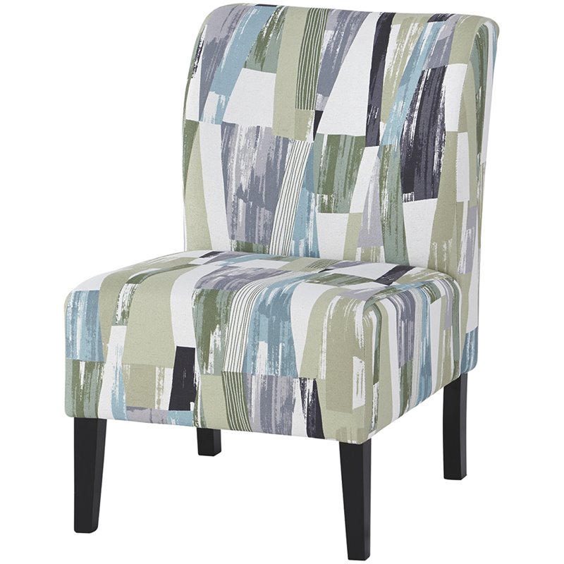 Ashley Triptis Slipper Chair In Green And Gray A3000066