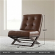 Signature Design by Ashley Sidewinder Faux Leather Tufted Accent Chair in Brown