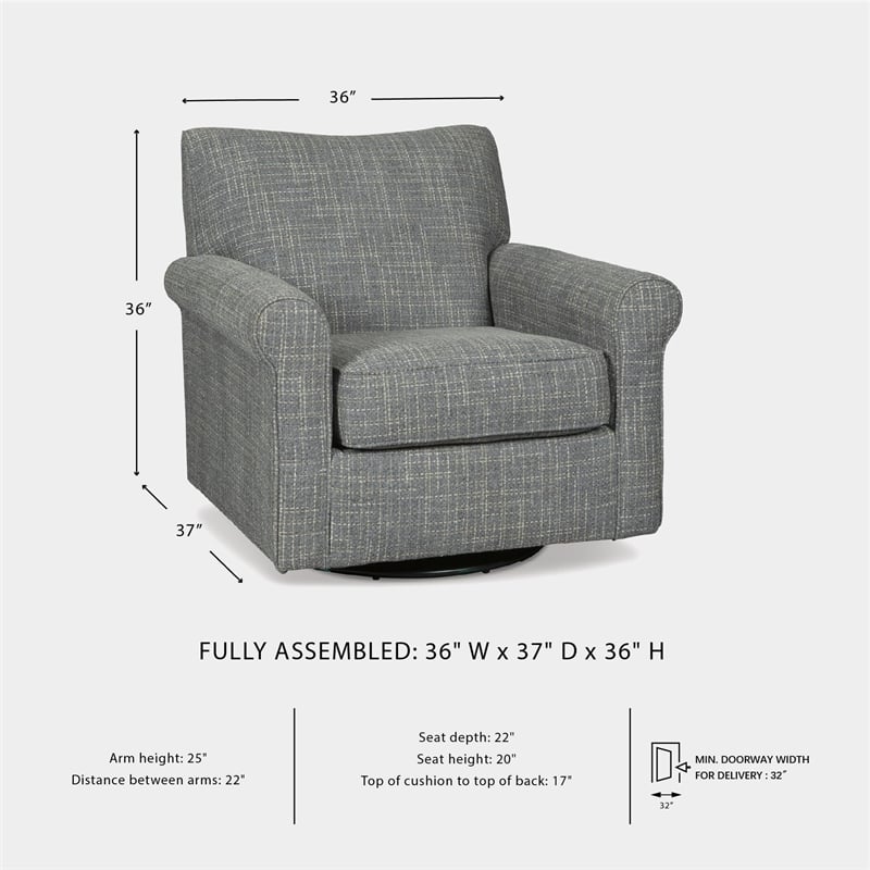 Signature Design by Ashley Renley Swivel Glider in Ash