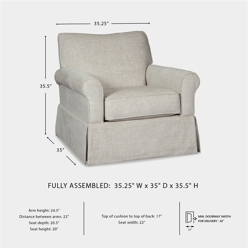 Signature Design by Ashley Searcy Swivel Glider in Quartz