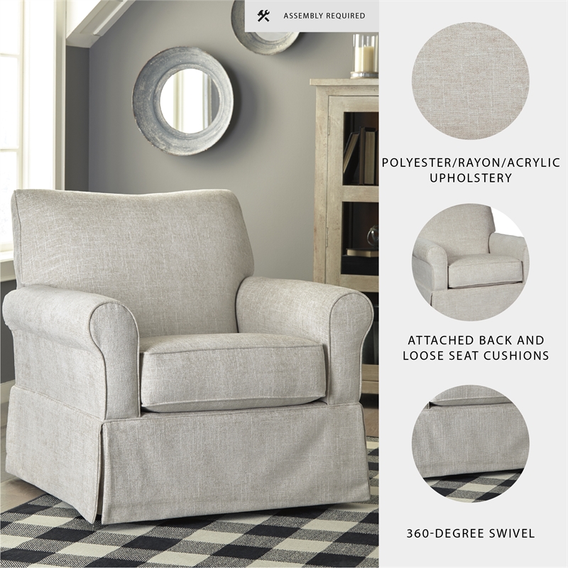 Signature Design by Ashley Searcy Swivel Glider in Quartz