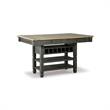 Ashley Furniture Tyler Creek Wine Rack Counter Height Dining Table in Black