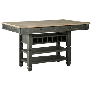 ashley furniture tyler creek wine rack counter height dining table in black