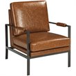 Signature Design by Ashley Peacemaker Faux Leather Accent Chair in Brown