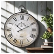 Signature Design by Ashley Augustina Metal Round Wall Clock in Antique Black