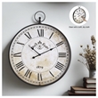 Signature Design by Ashley Augustina Metal Round Wall Clock in Antique Black
