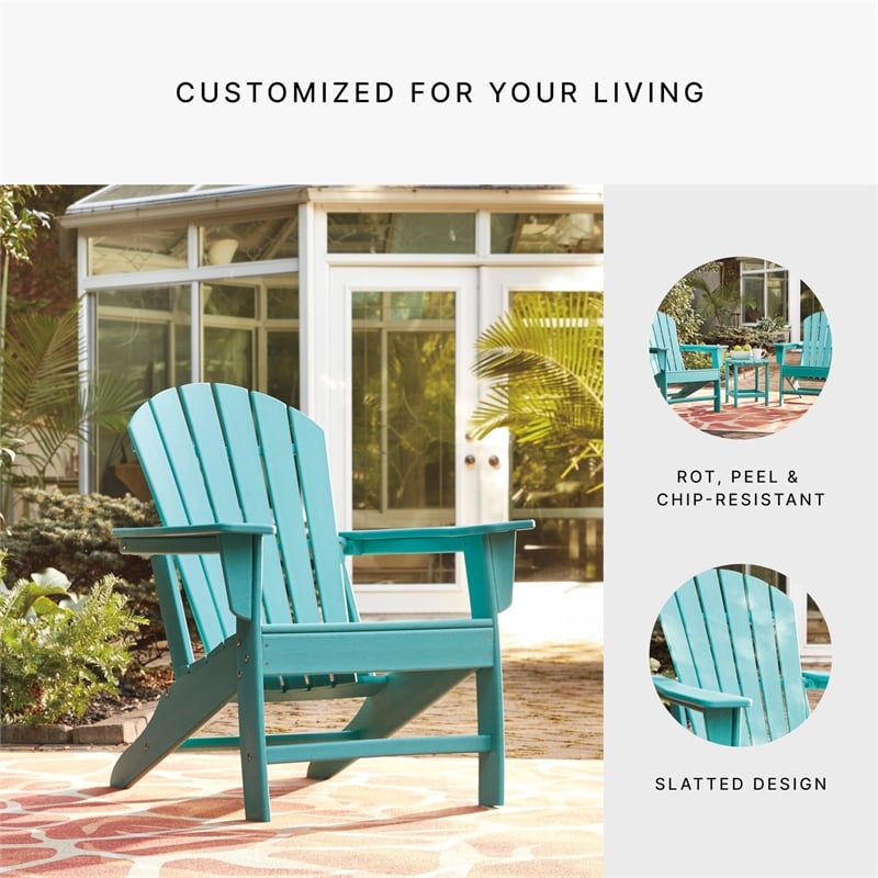 Signature Design by Ashley Sundown Treasure Adirondack Chair in Turquoise