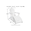 Signature Design by Ashley Sundown Treasure Adirondack Chair in White