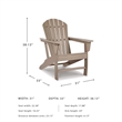Signature Design by Ashley Sundown Treasure Adirondack Chair in Grayish Brown