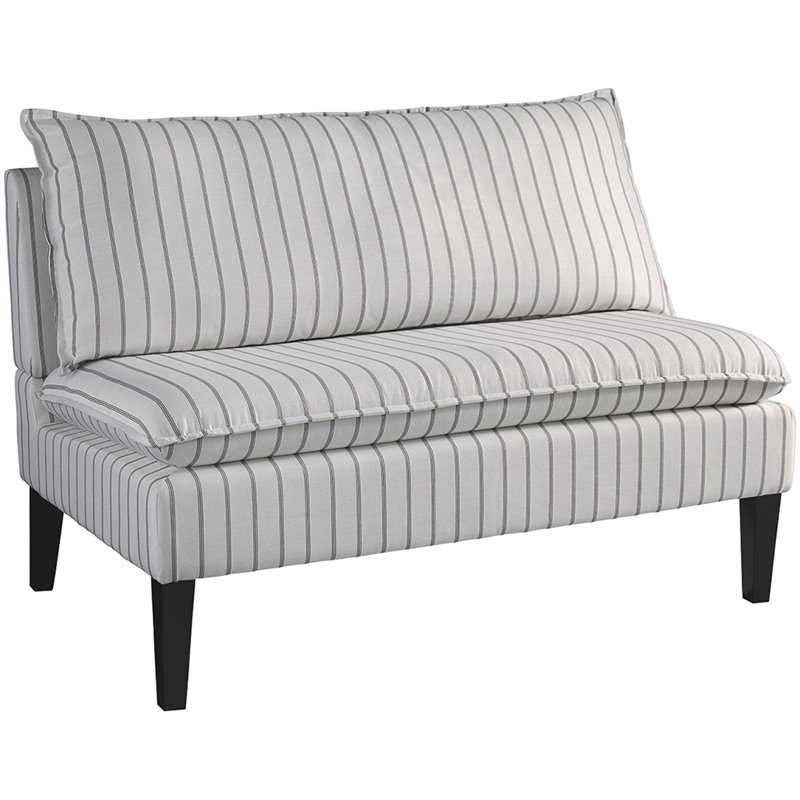 Ashley Arrowrock Settee in White and Gray