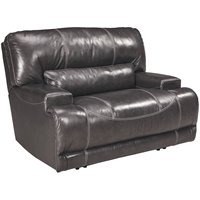 Ashley Furniture Mccaskill Leather Power Recliner In Gray U6090082