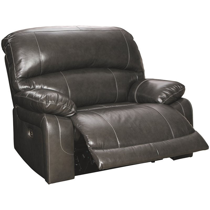 ashley black leather recliner