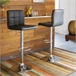 Ashley Furniture Bellatier Faux Leather Tufted Adjustable Bar Stool in Black