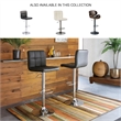 Ashley Furniture Bellatier Faux Leather Tufted Adjustable Bar Stool in Black
