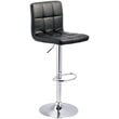 Ashley Furniture Bellatier Faux Leather Tufted Adjustable Bar Stool in Black