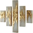 Ashley Devlan 5 Piece Wrapped Canvas Wall Painting Set in Gold