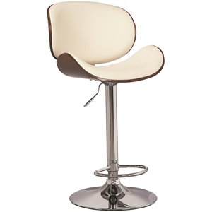 ashley furniture bellatier faux leather adjustable swivel bar stool in bone