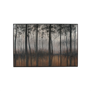 Ashley Philyra Wrapped Canvas Wall Painting in Black and Orange