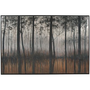 ashley philyra wrapped canvas wall painting in black and orange
