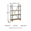 Signature Design by Ashley Forestmin 4 Shelf Bookcase in Brown and Black