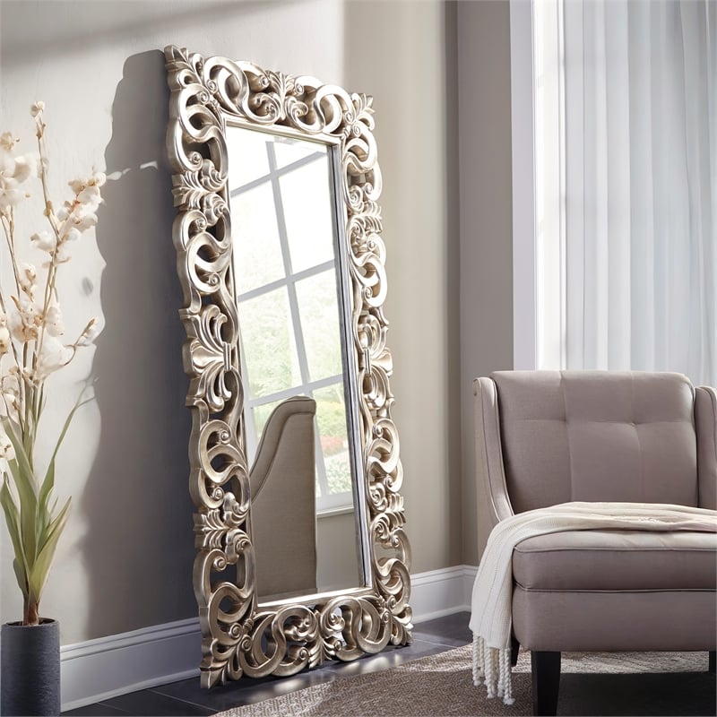 Ashley Lucia Decorative Mirror in Antique Silver