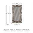Ashley Lucia Decorative Mirror in Antique Silver