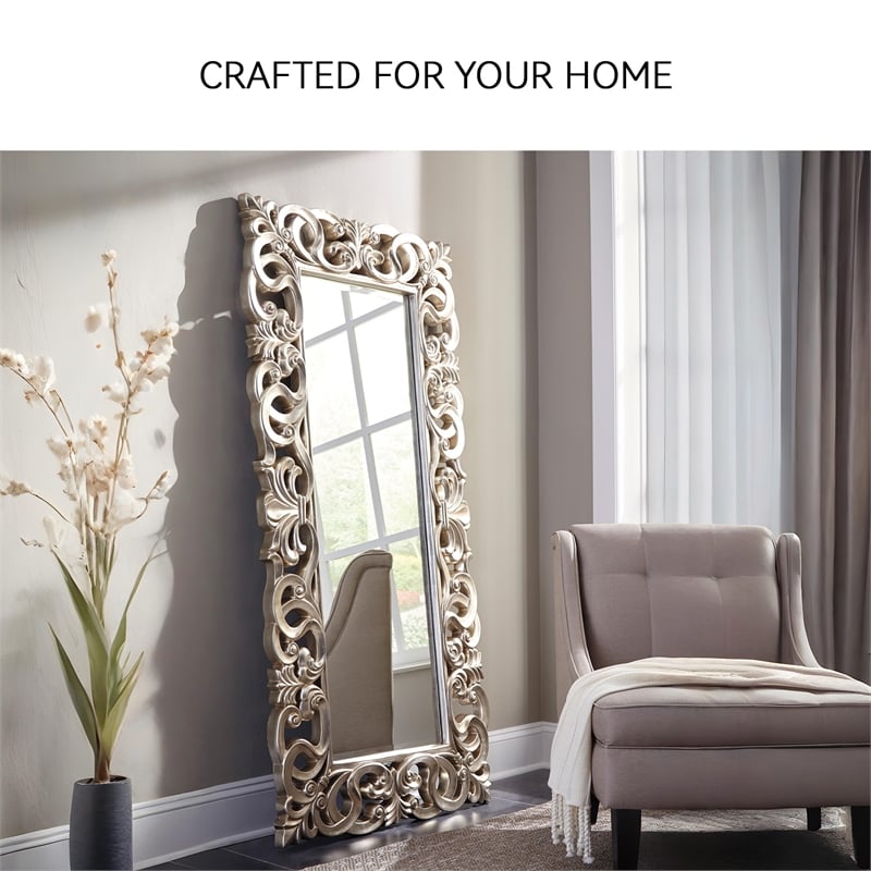 Ashley Lucia Decorative Mirror in Antique Silver