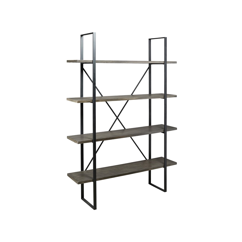 Signature Design by Ashley Gilesgrove 4 Shelf Bookcase in Gray and Black